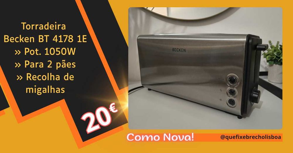 Torradeira Becken BT 4178 1E » Como nova » Pot. 1050W