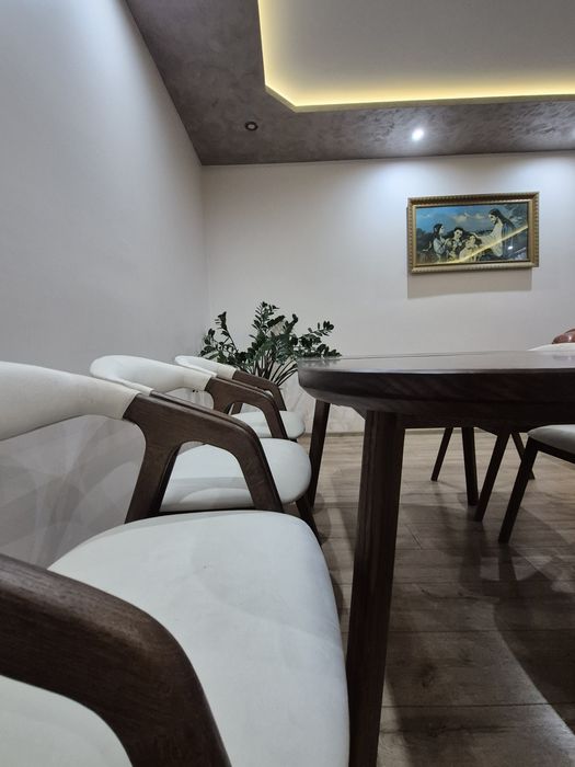 Stół dębowy (lite drewno) - rozkładany, styl nowoczesny, loft