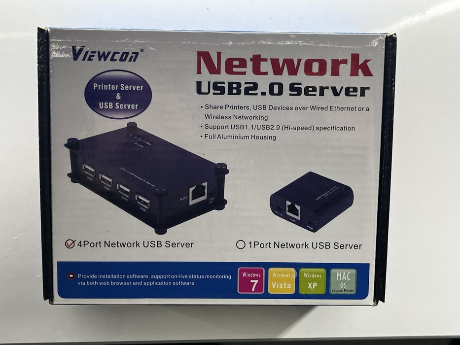 Принт-сервер Viewcon Network USB 2.0 Server с 4 портами