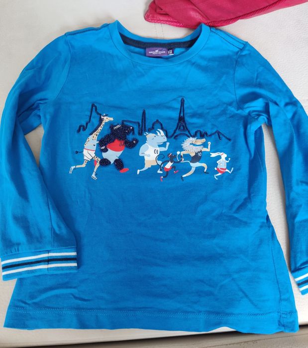 T-shirt, manga comprida, azul, Paris, Sergent Major, 5 anos, 110 cm