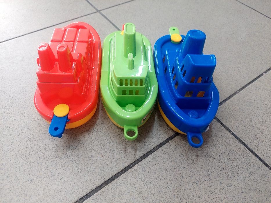 Łódki statek zestaw 3 szt plastikowe do wody basenu wanny U TIGERA