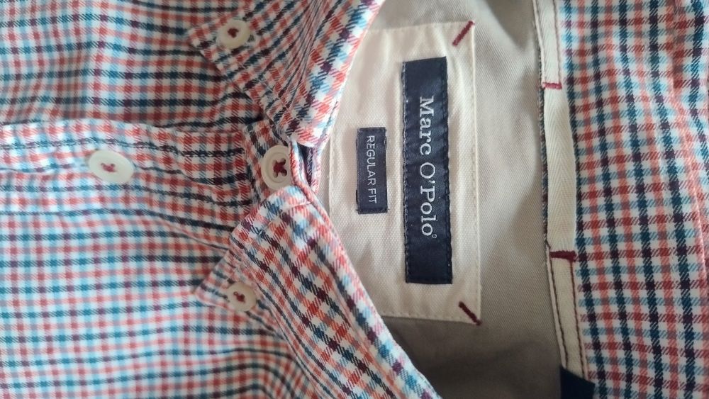 Casualowa koszula w kratkę męska długi rękaw. Marc o'Polo
