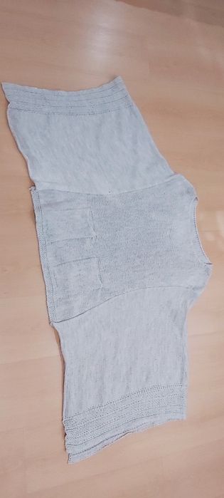 Poncho Creme em Malha