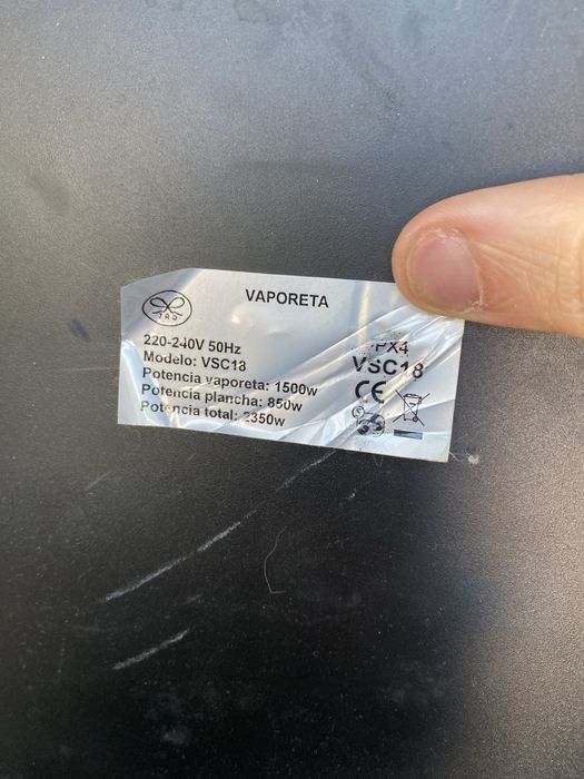 Vaporeta com ferro