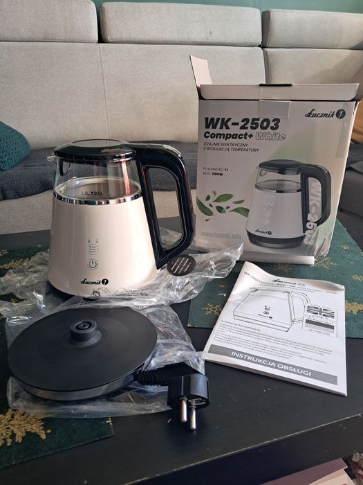 Czajnik elektryczny Łucznik WK-2503 Compact+ White  Nowy