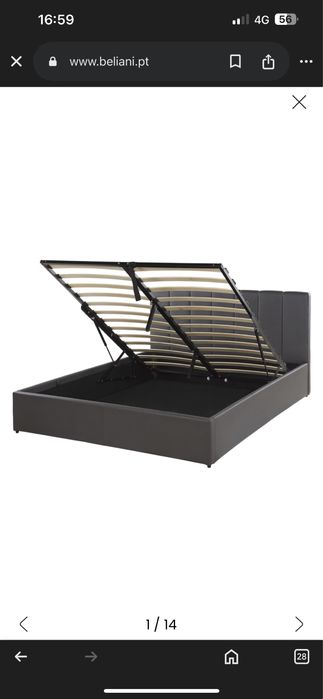 Cama de casal Beliani Sommier (Excelente estado)