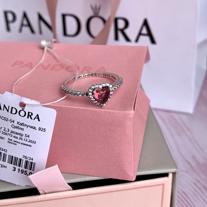 Каблучка Пандора Pandora оригінал кільце Кольцо «Червоне серце» нова