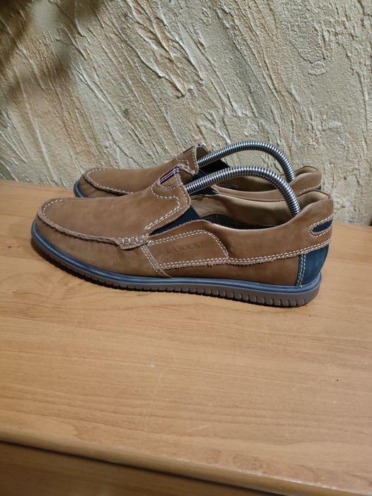 Mokasyny męskie skórzane Lasocki 40 z wkładką wewnątrz 26.5 cm.