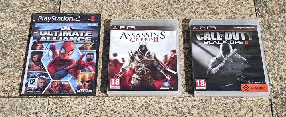 Lote Jogos PS3 e PS2 (Black Ops 2, Assassin's Creed 2, Street Fighter)