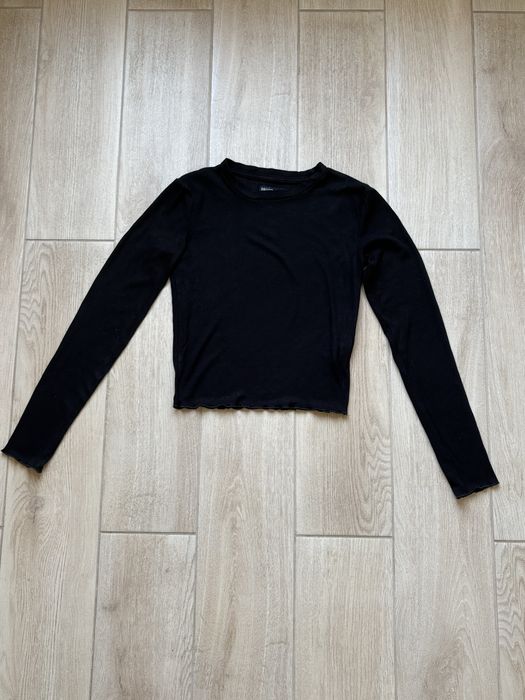 Чорний лонг в рубчик cropp