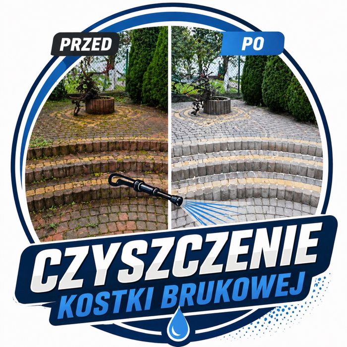 Mycie, czyszczenie kostki brukowej i elewacji