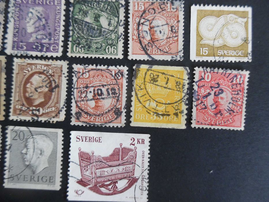Selos Suécia- Lote de selos Clássicos