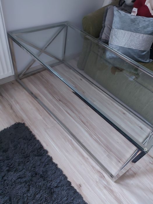 Stolik glamur z szyba