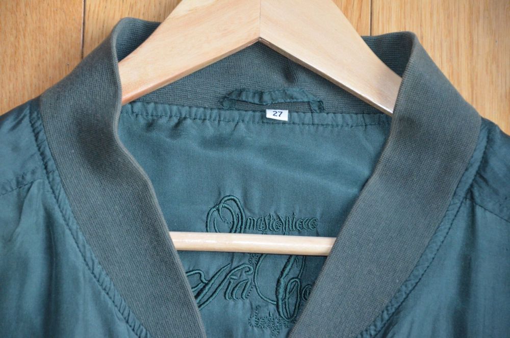 kurtka 100% jedwab silk zielona r. xl/xxl /45/50 bamberka