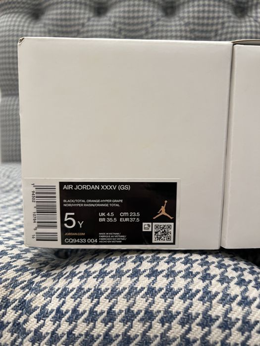 Buty NIKE Air Jordan XXXV GS sunset czarne rozm EU 37,5