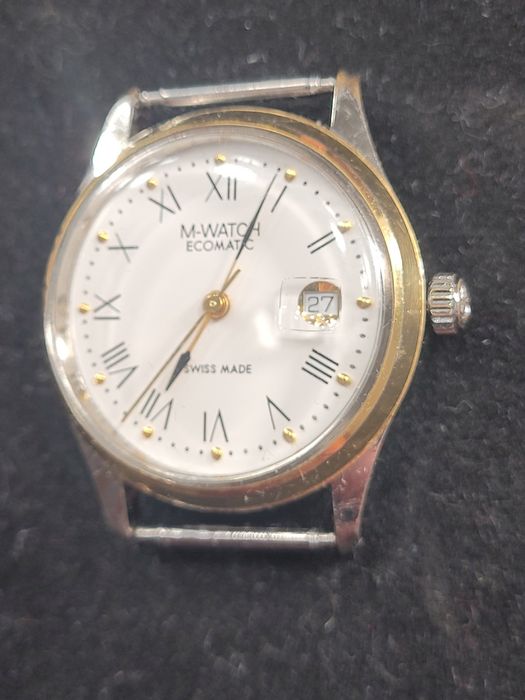 M-WATCH Ecomatic damski szwajcarski zegarek z datownikiem