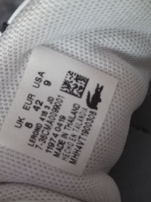Buty Lacoste Lerond rozmiar 42 białe skóra skórzane super męskie