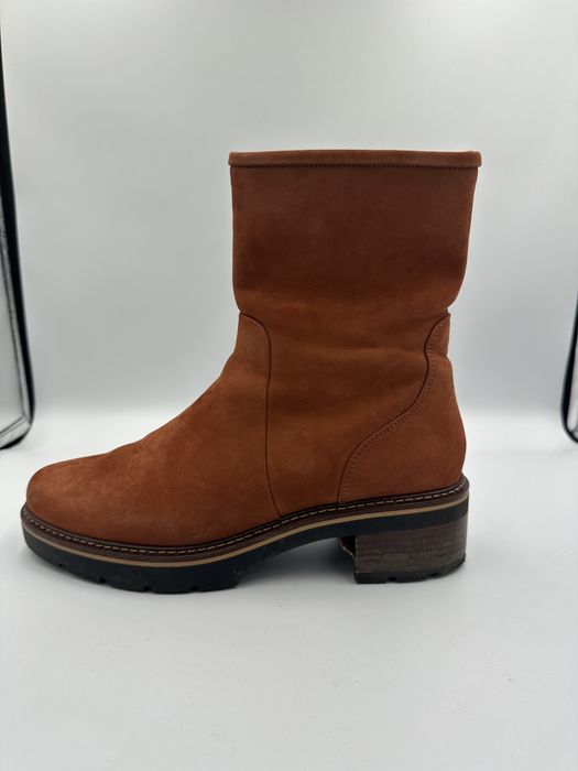 Botki damskie Högle 41 skóra naturalna zamszowa