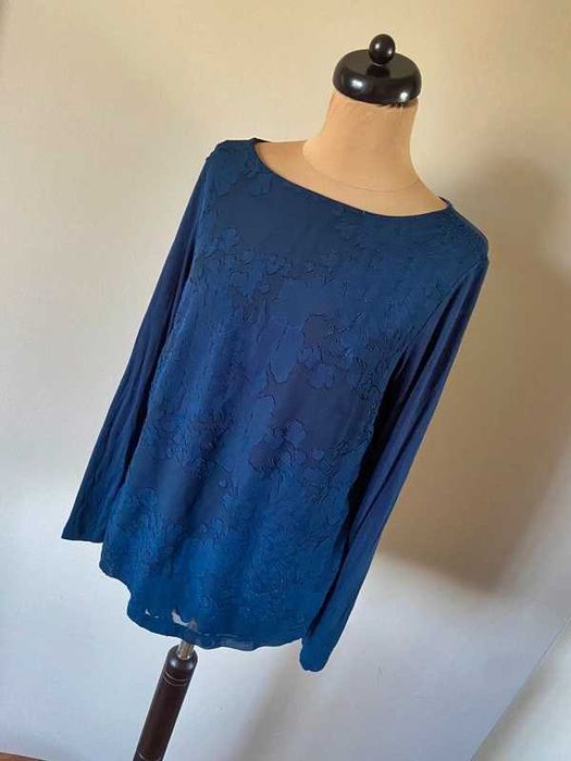 M l 38 40 basic granat lekka bluzka sweter tatuum