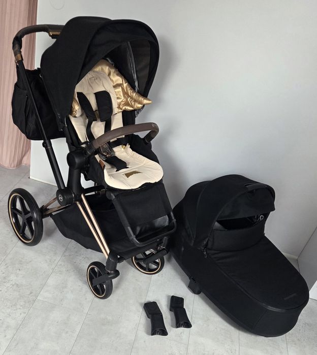 Cybex Priam Lux Black Plus 2w1 zestaw 3w1 Rose Gold