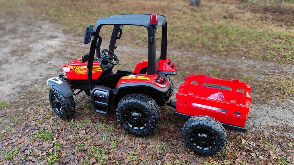 Duży Traktor Na Akumulator z Przyczepką - 24V - 400W - NOWE - PILOT