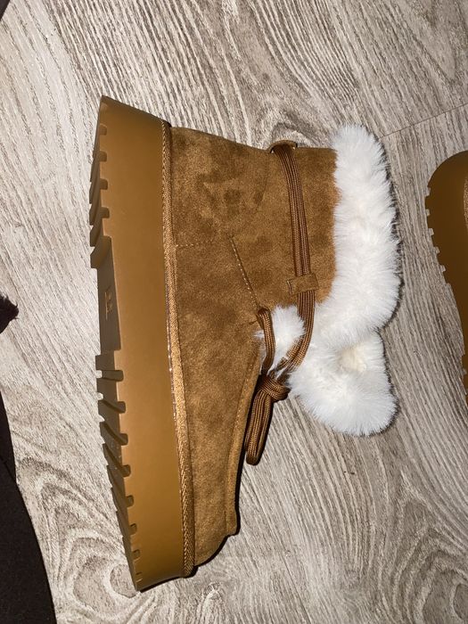 уги уггі ботинки жіночи теплі зимні мехові замшеві замш корчиневі