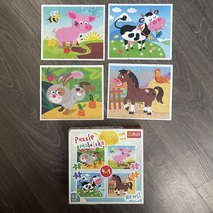 Пазли Trefy для наймолодших 2+ звірі комахи домашні тварини