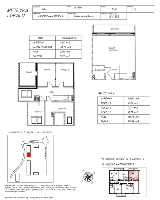 Apartament 85m2 - dwupoziomowy z tarasami , gotowe do sprzedaży