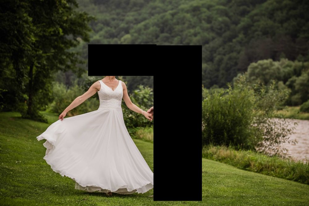 Piękna suknia ślubna w rozmiarze ~36