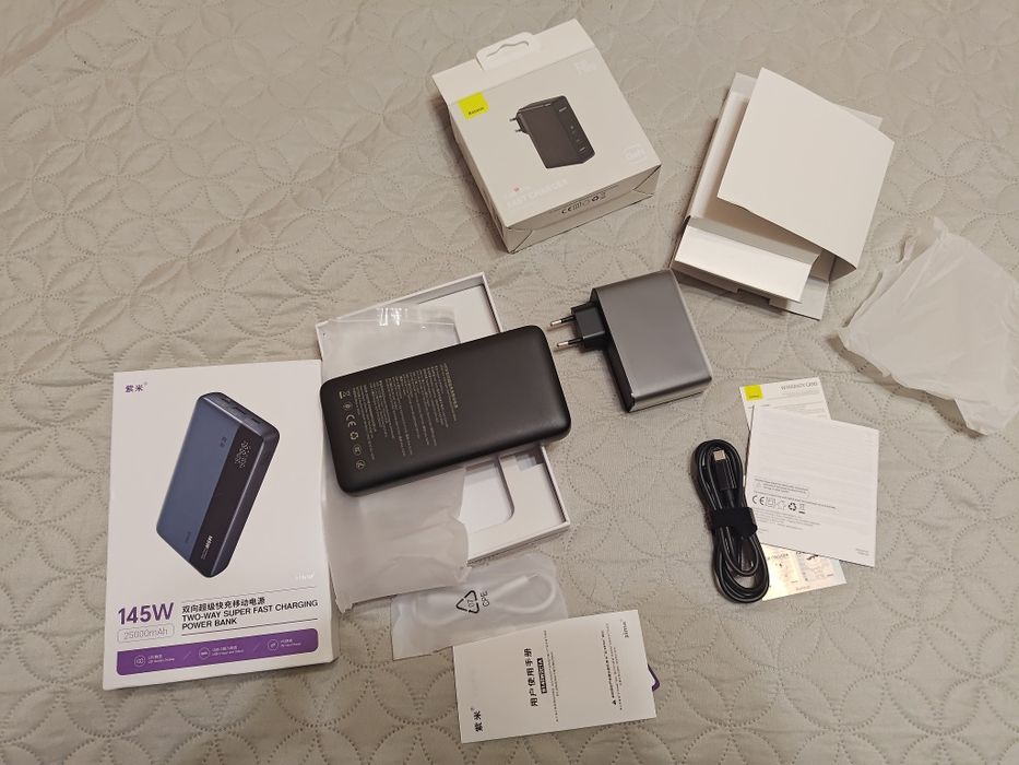 Павербанк 140w zime z5 25000mAh зарядка baseus gan5 pro 140w з кабелям