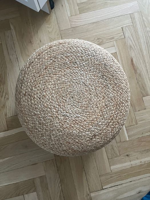 Puf z trawy morskiej Boho Wzory azteckie