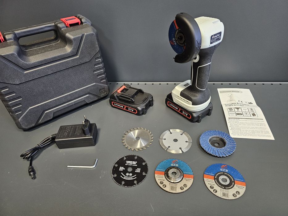 Мощная 18- 21V 76мм Мини Болгарка Kuang Tian +Комплект Дисков 7шт