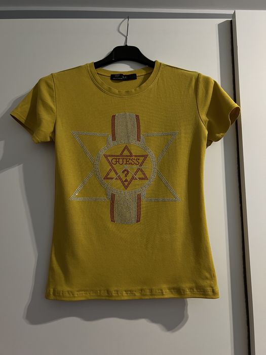 T shirt S, Guess , zolty kanarkowy