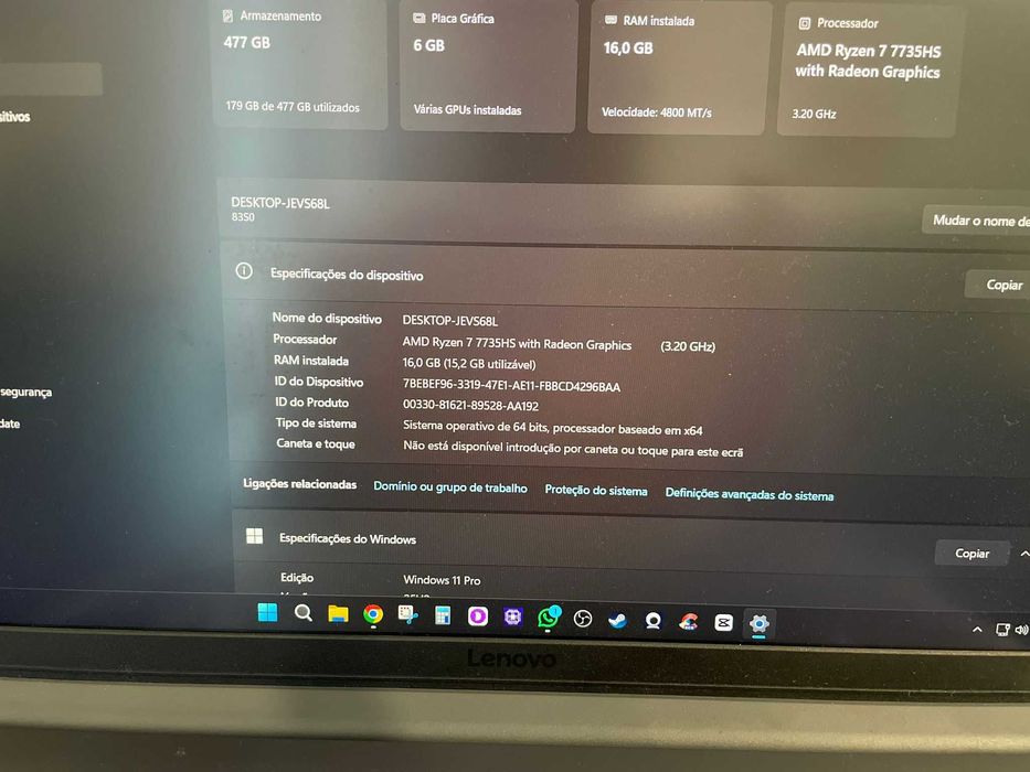 Portátil Gaming Lenovo LOQ 15ARP10  - Luna Grey