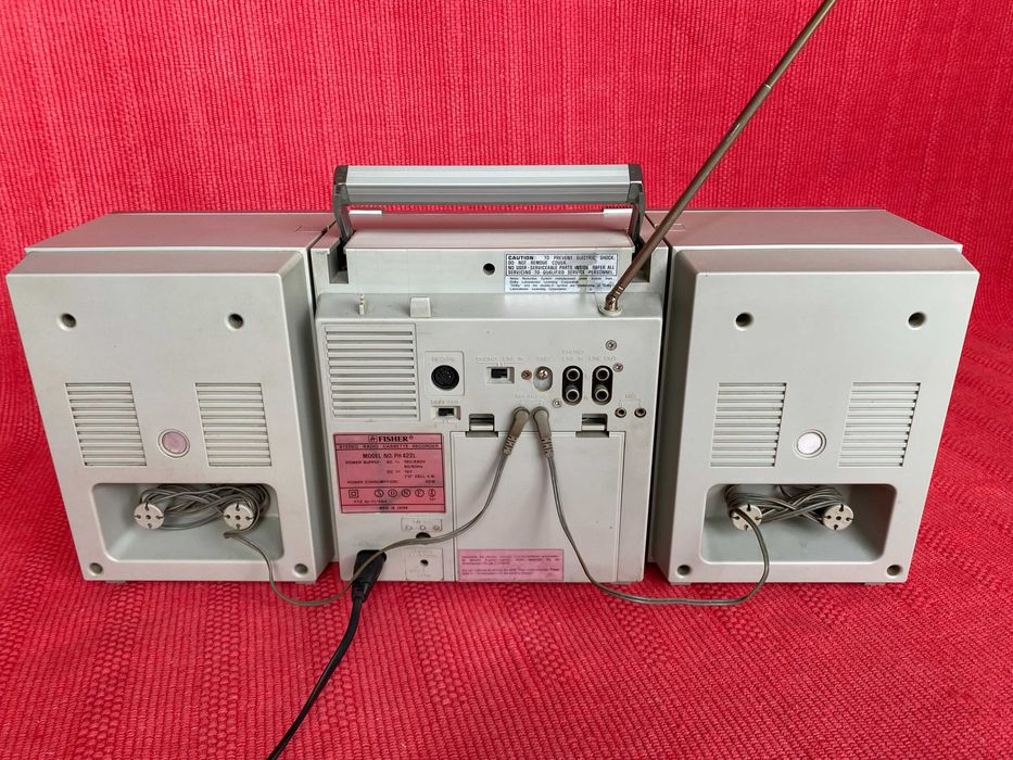 Aparelhagem portátil Fisher PH-422K Rádio/Cassete Stéreo com 2 colunas