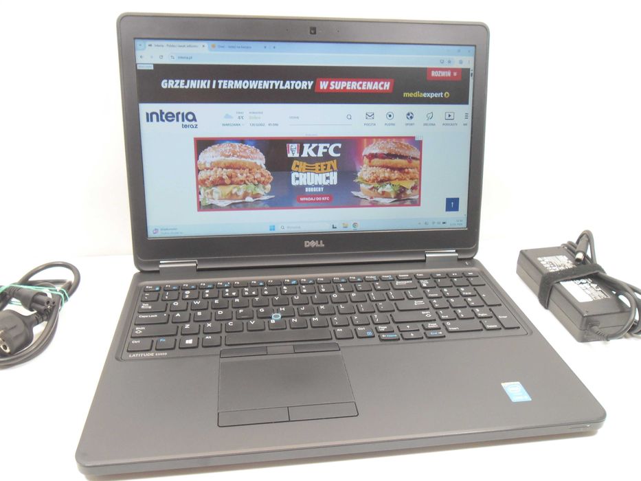 Laptop Dell e5550 biznesowy 15.6 i5/16GB/SSD/W11 Gwar. rok FV23