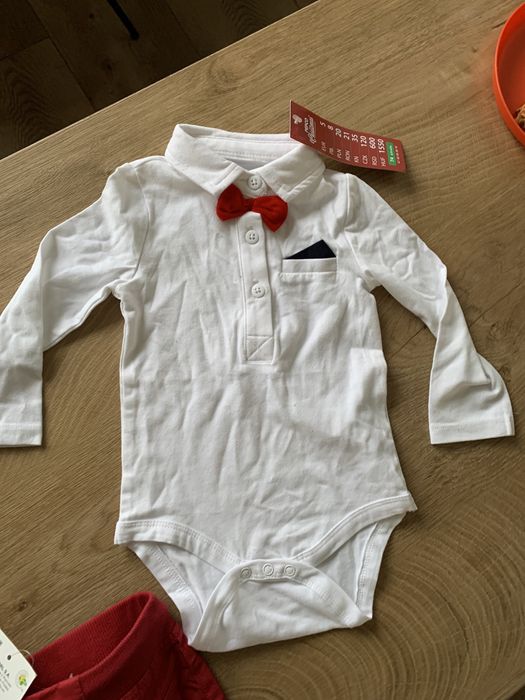 Elegancki zestaw dla chlopca r 6-9 m nowy