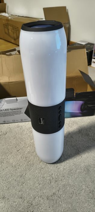 Coluna de som com led + bluetooth+ radio