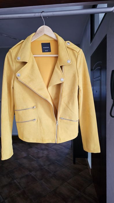 Ramoneska zamszowa żółta dziewczęca 158.