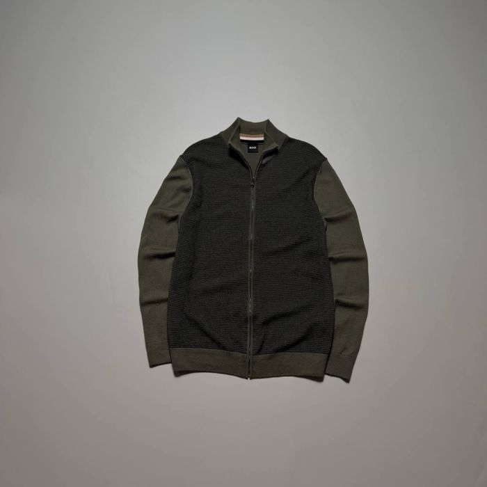 Sweter Hugo Boss Ladriano – wełna dziewicza Virgin Wool, Full-Zip Premium