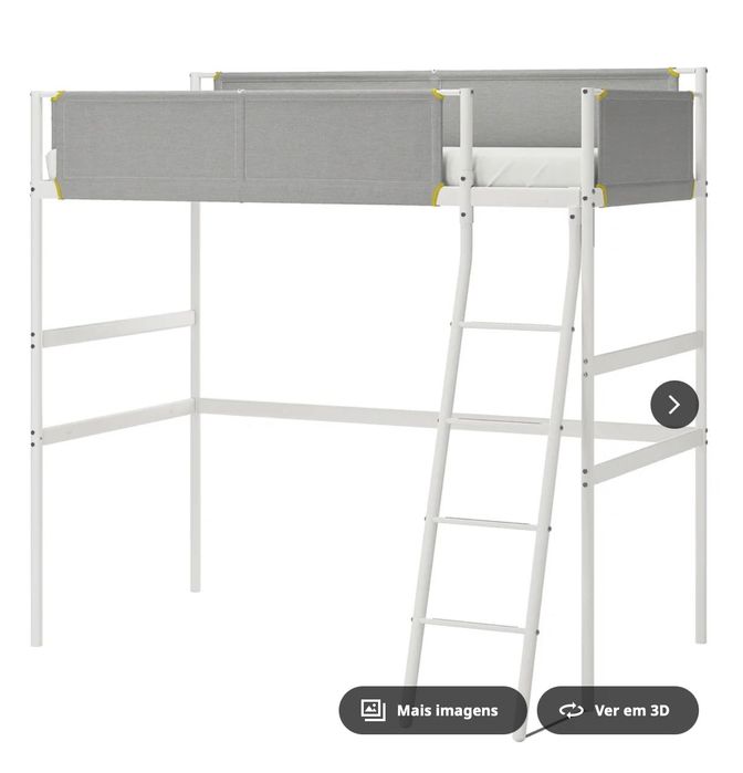 Cama alta IKEA 90x200 cm + Armario