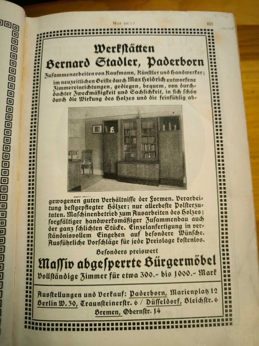 Antykwaryczna książka biograficzna Wer ist's? V. Ausgabe 1911