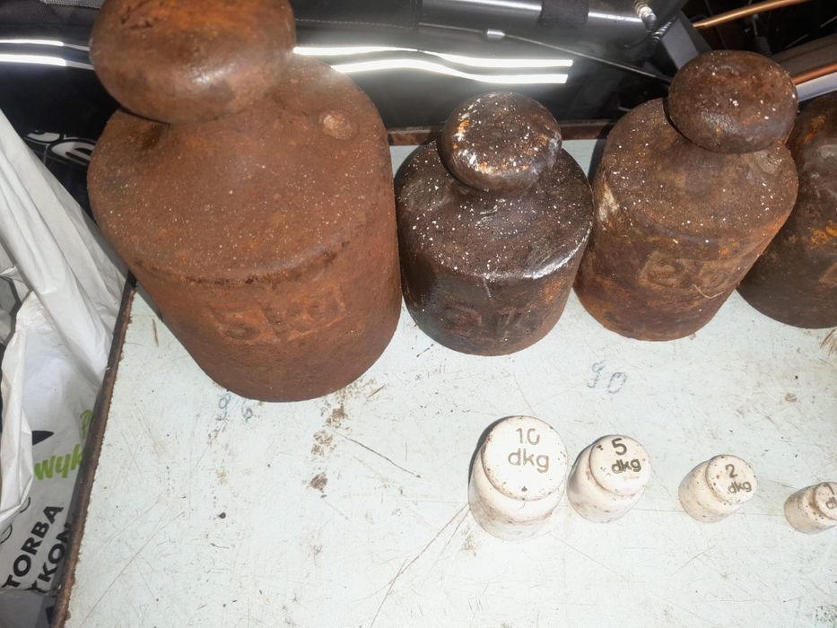 Zestaw odważniki do wagi PRL