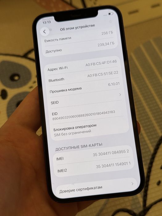 iPhone 12 256Gb Blue Neverlock