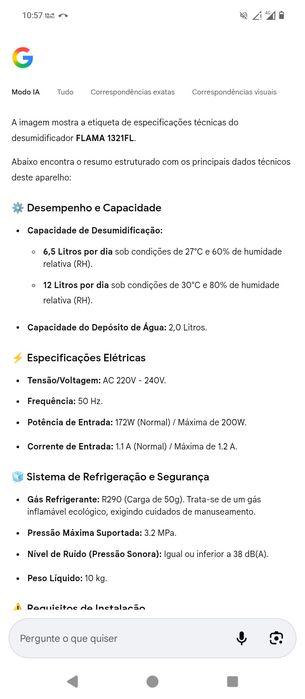 Desumidificador Flama praticamente nova