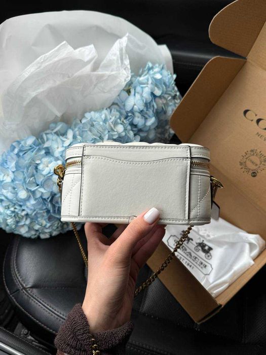 Coach Trail Crossbody 17 With Pillow Quilting White/Gold