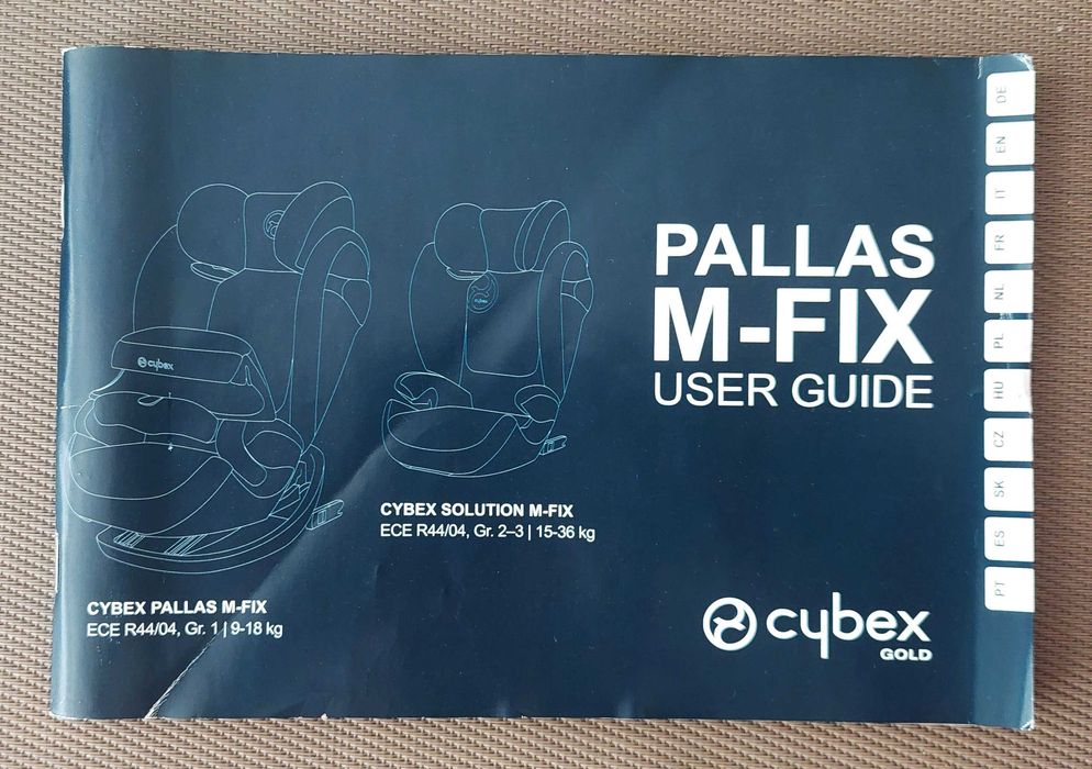 Cadeira auto 2 em 1 Cybex Pallas M-Fix Gold Line Grupo 1/2/3