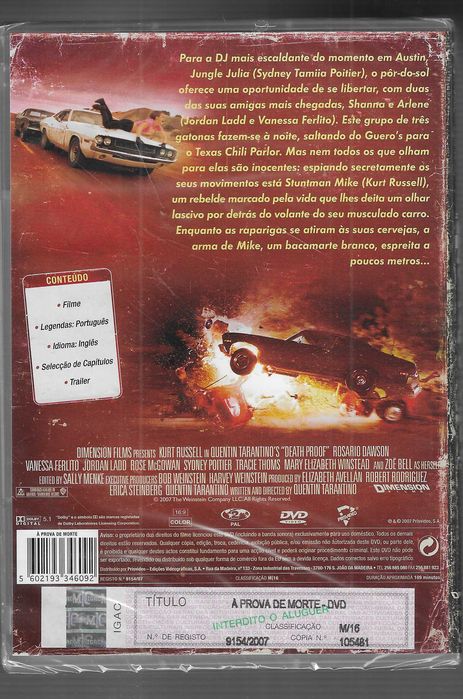 Quentin Tarantino. À Prova de Morte. (selado)