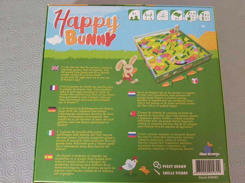 Jogo de Tabuleiro Happy Bunny  da BLUE ORANGE (a partir dos 3 anos)