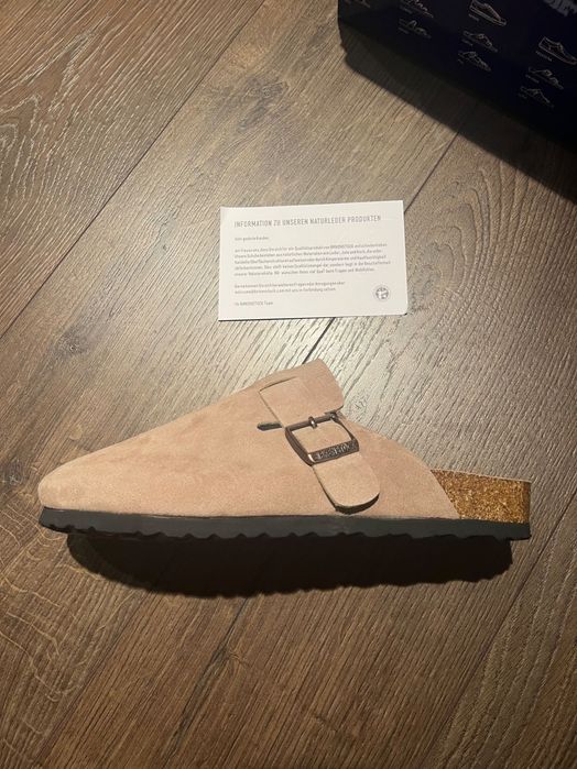 Birkenstock Boston- Suede Taupe 45EU